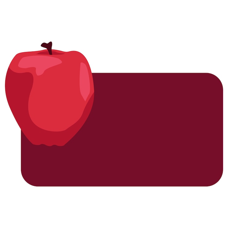 Vector ilustración vectorial de un marco libre de manzana para texto