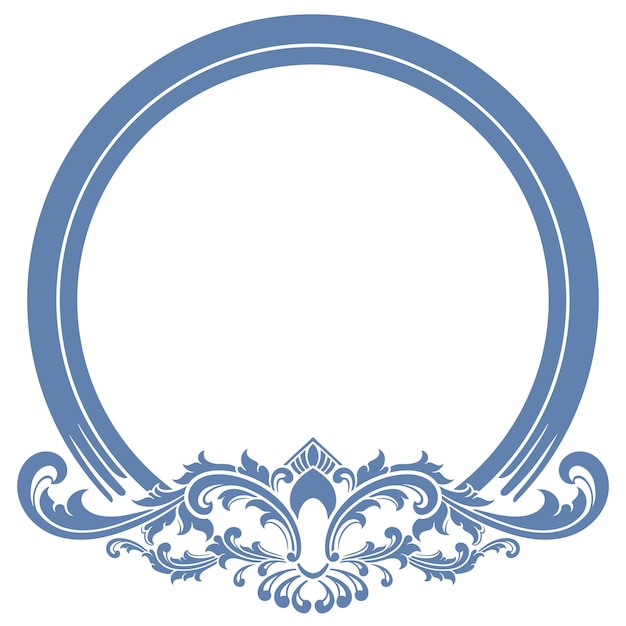 Ilustración vectorial del marco ornamental del círculo