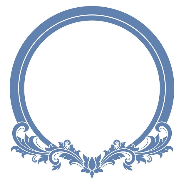 Ilustración vectorial del marco ornamental del círculo