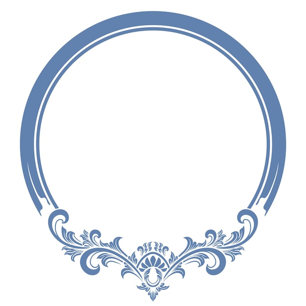 Ilustración vectorial del marco ornamental del círculo