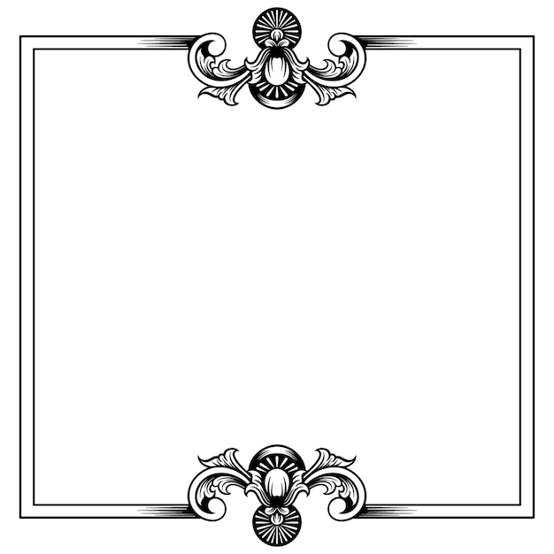 Vector ilustración vectorial del marco ornamental clásico