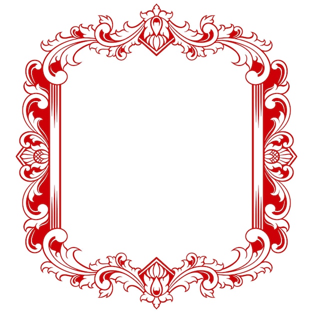 Ilustración vectorial del marco ornamental clásico