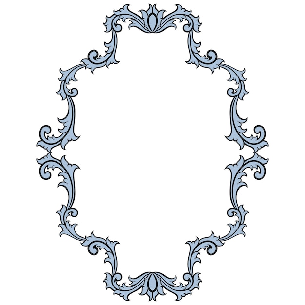 Vector ilustración vectorial del marco ornamental clásico