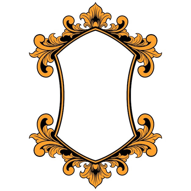 Ilustración vectorial del marco ornamental