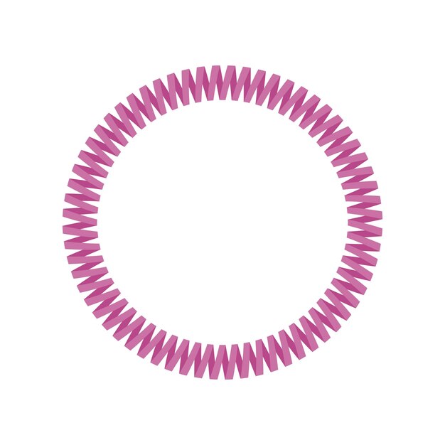 Ilustración vectorial de marco de papel circular de dos colores