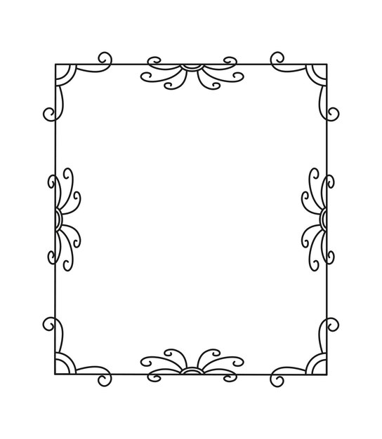 Vector ilustración vectorial de marco rectangular