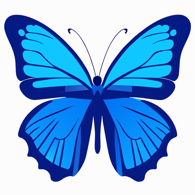 Vector ilustración vectorial de mariposa azul