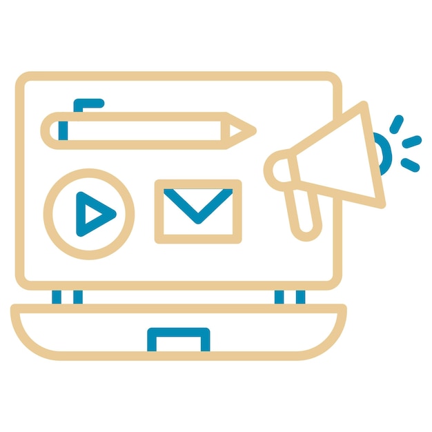 Ilustración vectorial de marketing de contenido