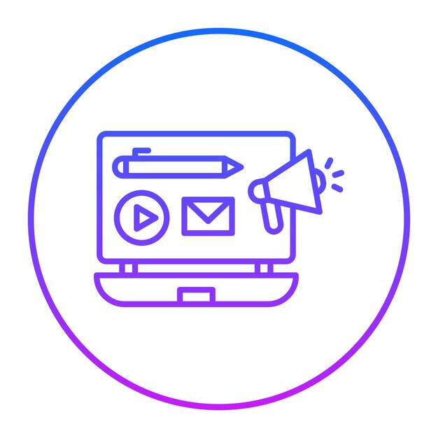 Ilustración vectorial de marketing de contenido