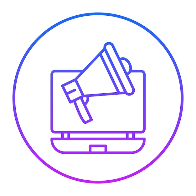 Ilustración vectorial de marketing en línea