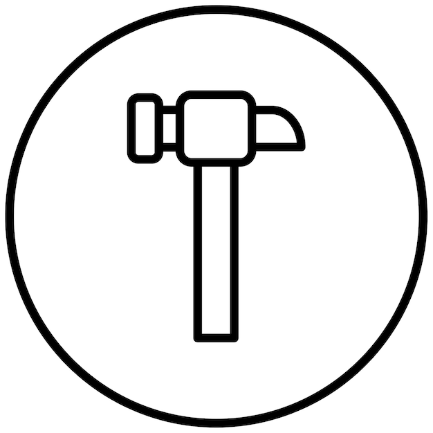 Ilustración vectorial del martillo
