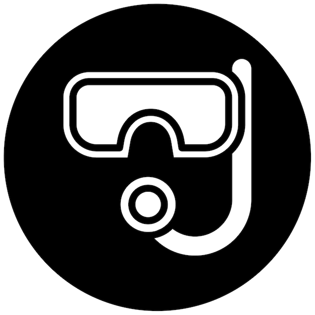 Ilustración vectorial de la máscara de buceo