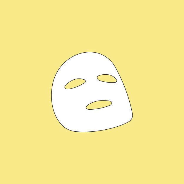 Ilustración vectorial de la máscara facial máscaras faciales con producto para el cuidado de la piel con suero