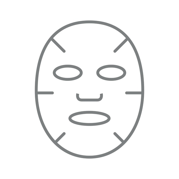 Ilustración vectorial de la máscara facial