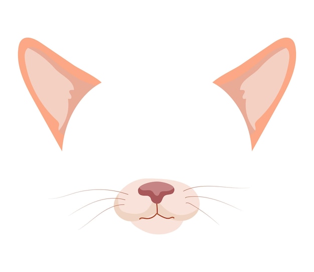 Ilustración vectorial de máscara de gato