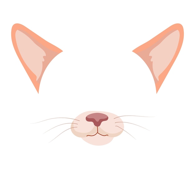 Vector ilustración vectorial de máscara de gato