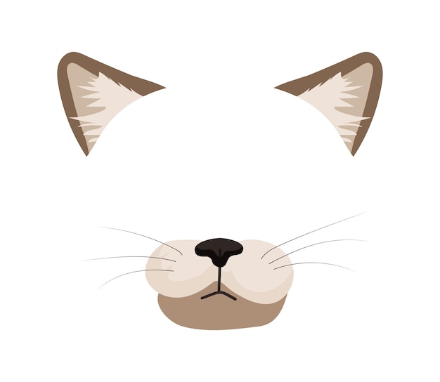 Vector ilustración vectorial de máscara de gato