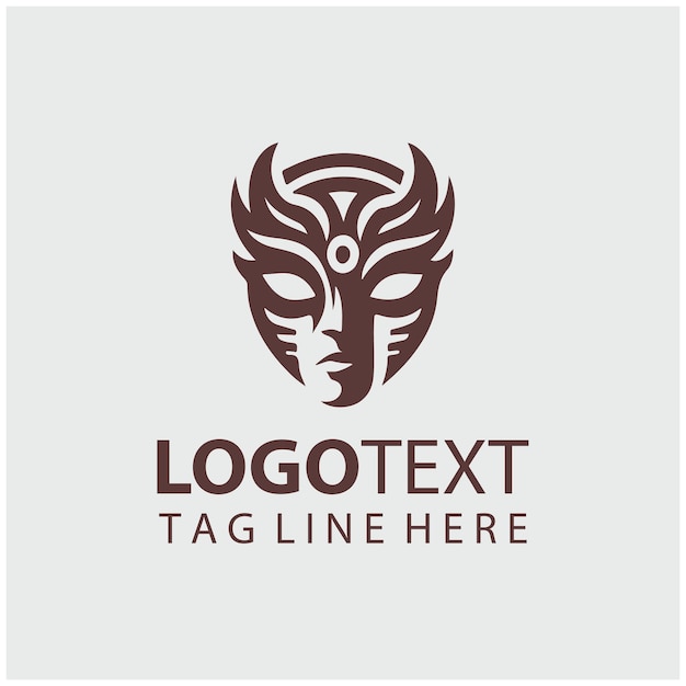 Ilustración vectorial de la máscara del logotipo