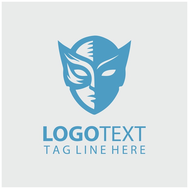 Ilustración vectorial de la máscara del logotipo