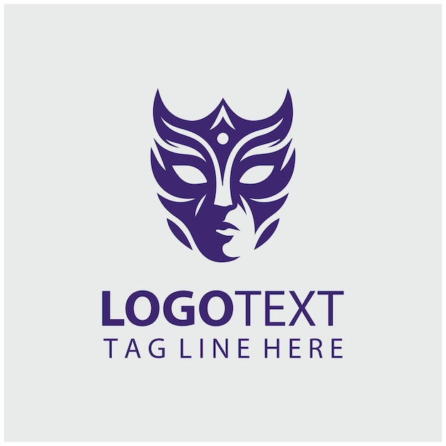 Ilustración vectorial de la máscara del logotipo
