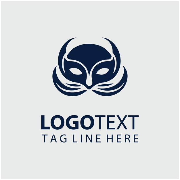 Ilustración vectorial de la máscara del logotipo