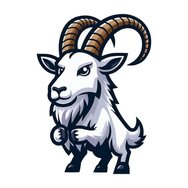 Vector ilustración vectorial de la mascota de addax en fondo blanco