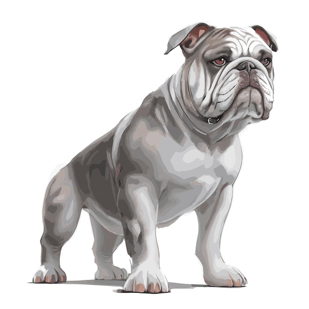 Vector ilustración vectorial de la mascota del bulldog gráfico editable de alta calidad