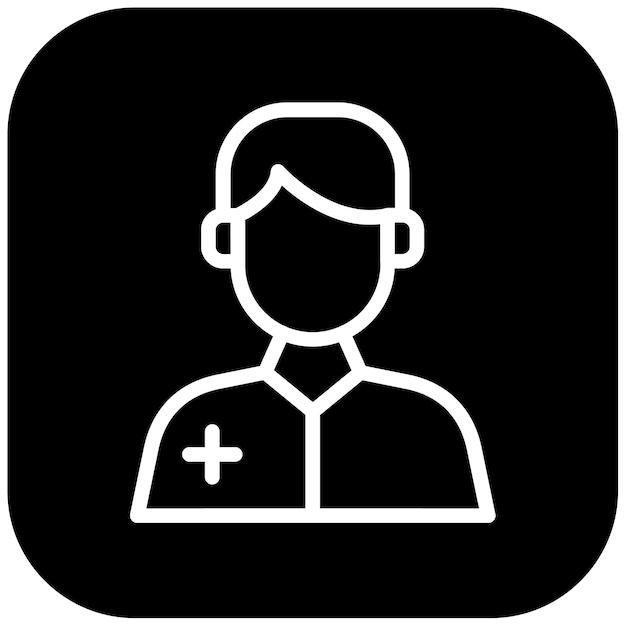 Ilustración vectorial masculina del dentista