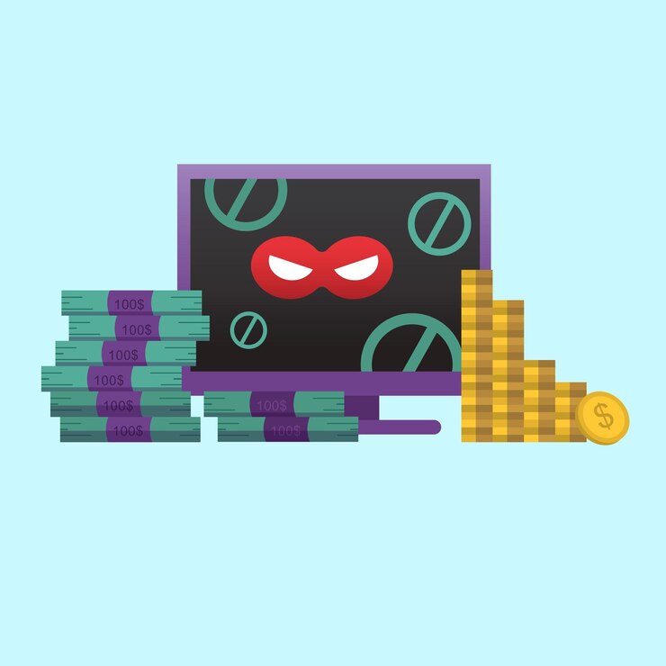 Vector ilustración vectorial de la matriz de amenazas cibernéticas una obra de arte de seguridad de red