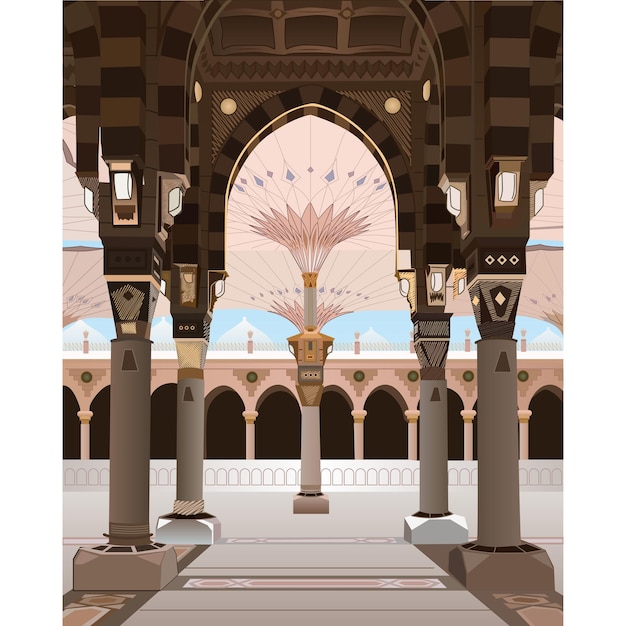 Ilustración vectorial de mawlid al nabi o al mawolid al nabawi