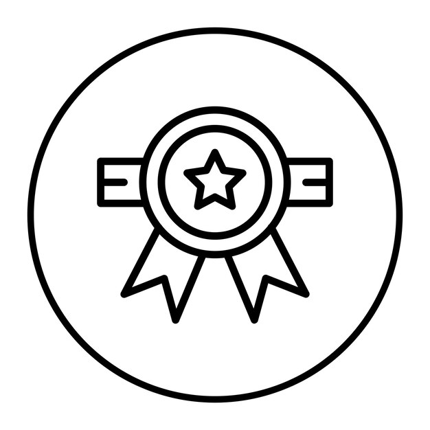 Ilustración vectorial de la medalla de plata