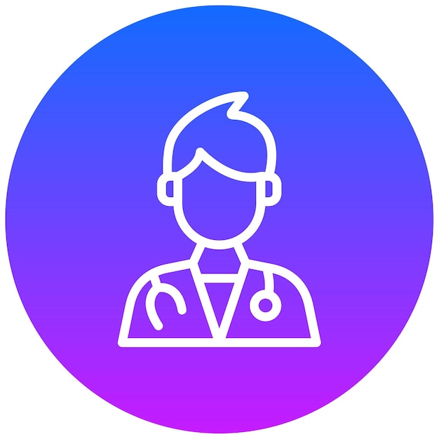 Ilustración vectorial de un médico masculino