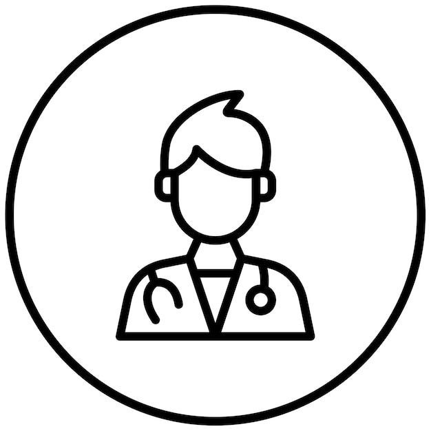 Ilustración vectorial de un médico masculino