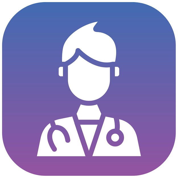 Ilustración vectorial de un médico masculino