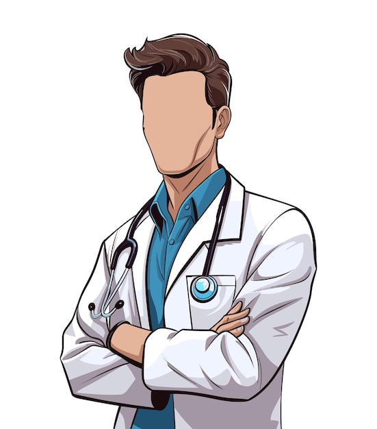 Ilustración vectorial de un médico