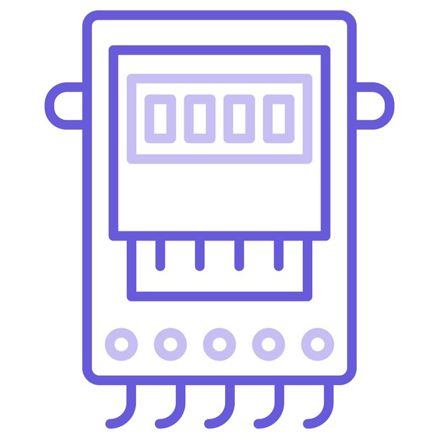 Ilustración vectorial del medidor eléctrico