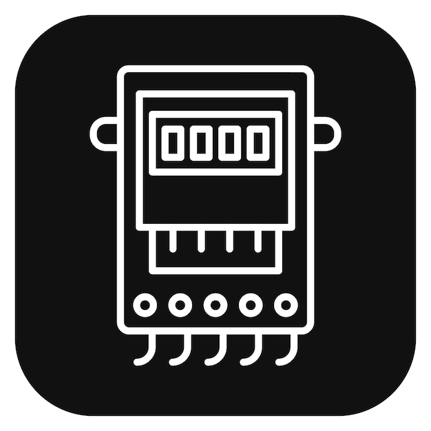 Ilustración vectorial del medidor eléctrico