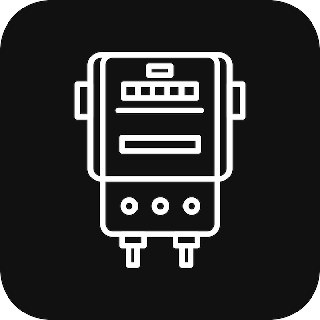 Ilustración vectorial del medidor eléctrico