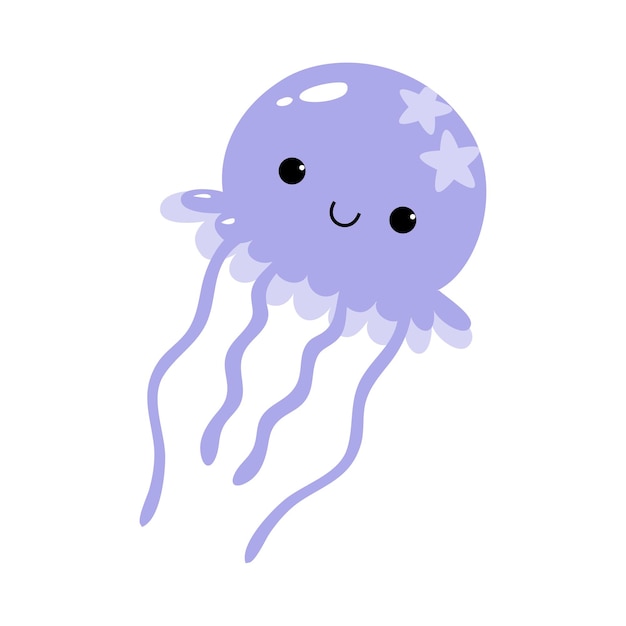 Ilustración vectorial de medusas como animales marinos flotantes bajo el agua