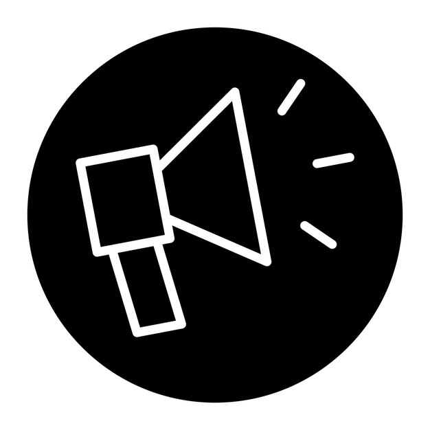Ilustración vectorial del megáfono