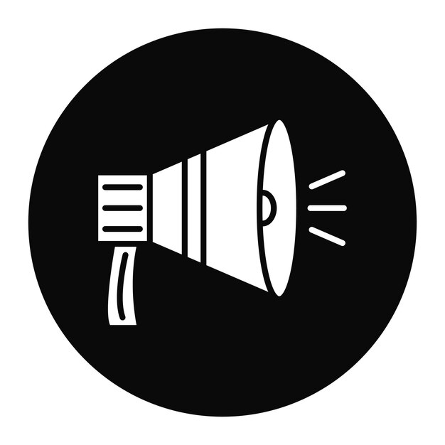 Ilustración vectorial del megáfono