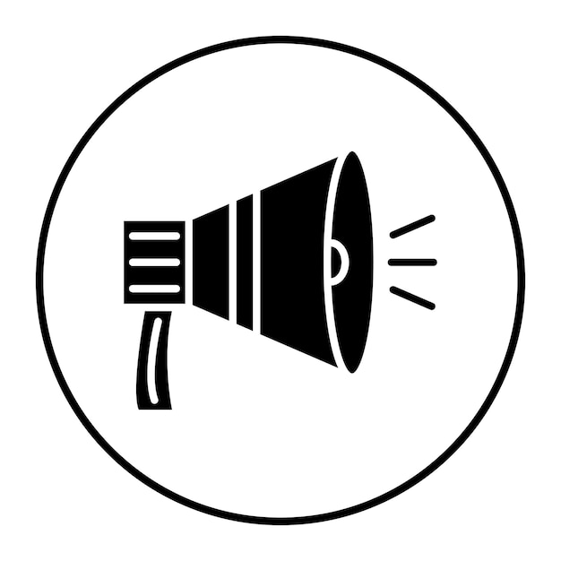 Ilustración vectorial del megáfono