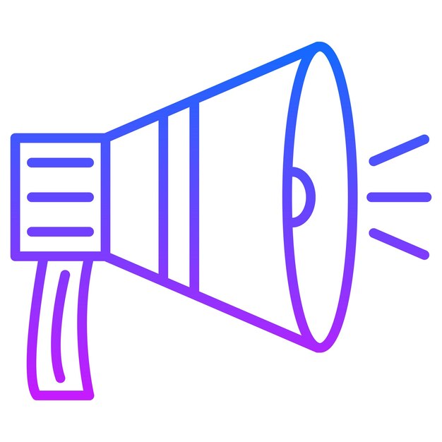 Ilustración vectorial del megáfono