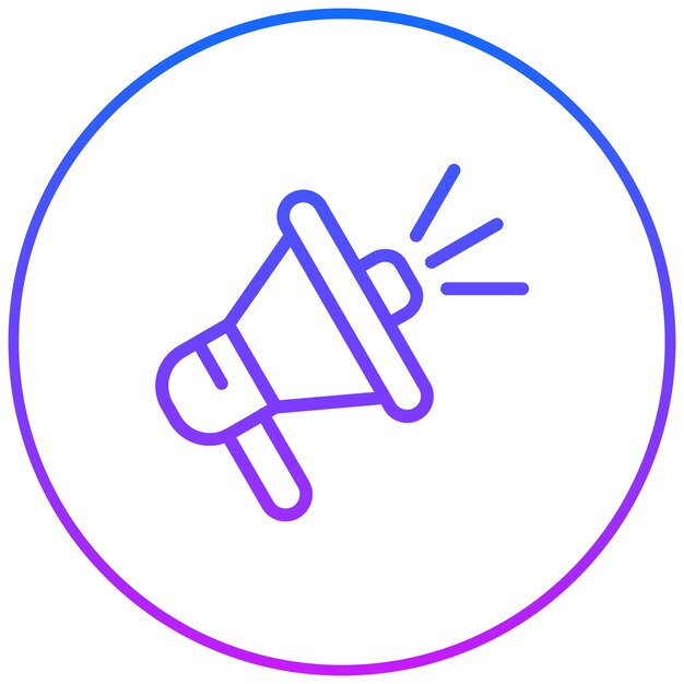 Ilustración vectorial del megáfono