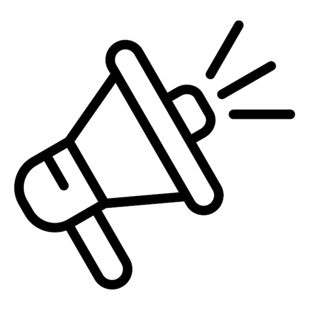 Ilustración vectorial del megáfono