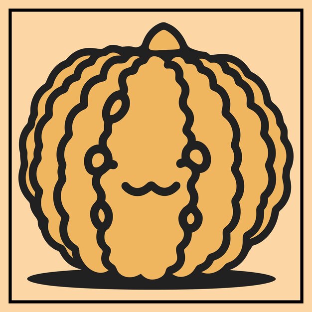Ilustración vectorial del melón con cuernos de Kiwano
