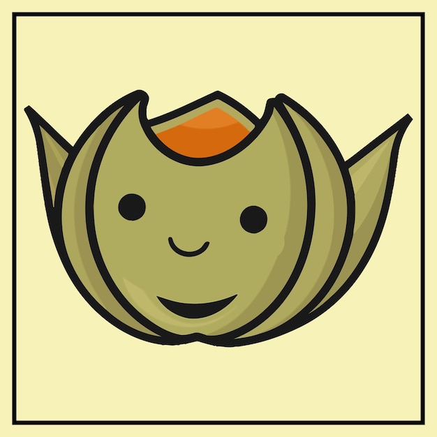 Vector ilustración vectorial del melón con cuernos de kiwano
