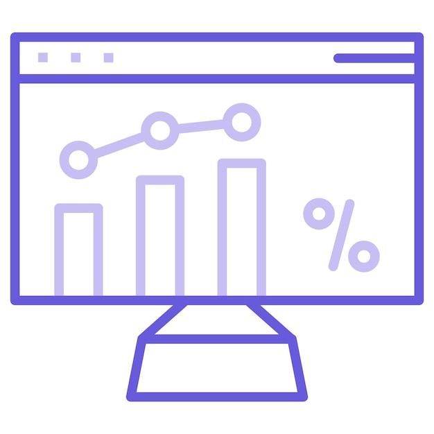 Ilustración vectorial del mercado de valores en línea