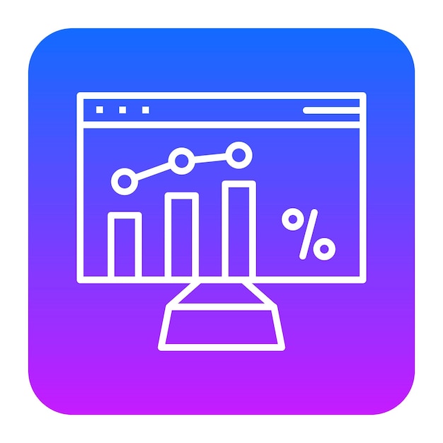 Ilustración vectorial del mercado de valores en línea