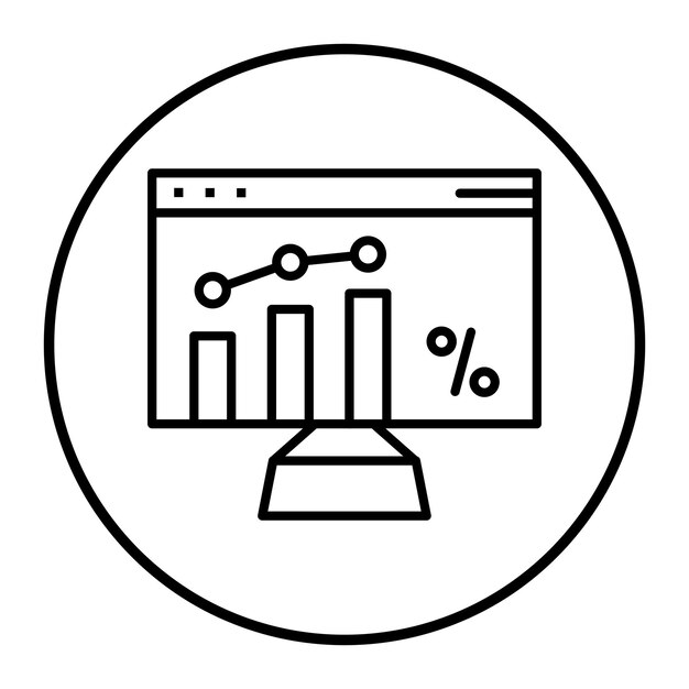 Ilustración vectorial del mercado de valores en línea